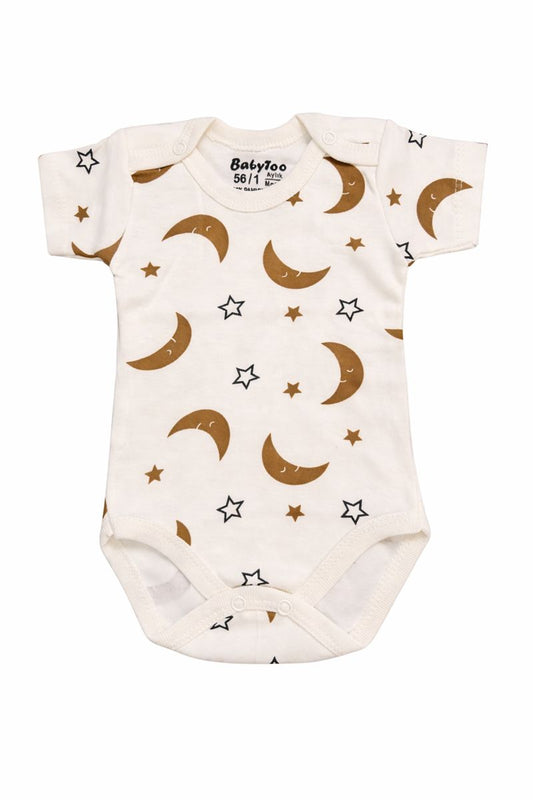 Бебешко боди „Moon & Stars“ – екрю