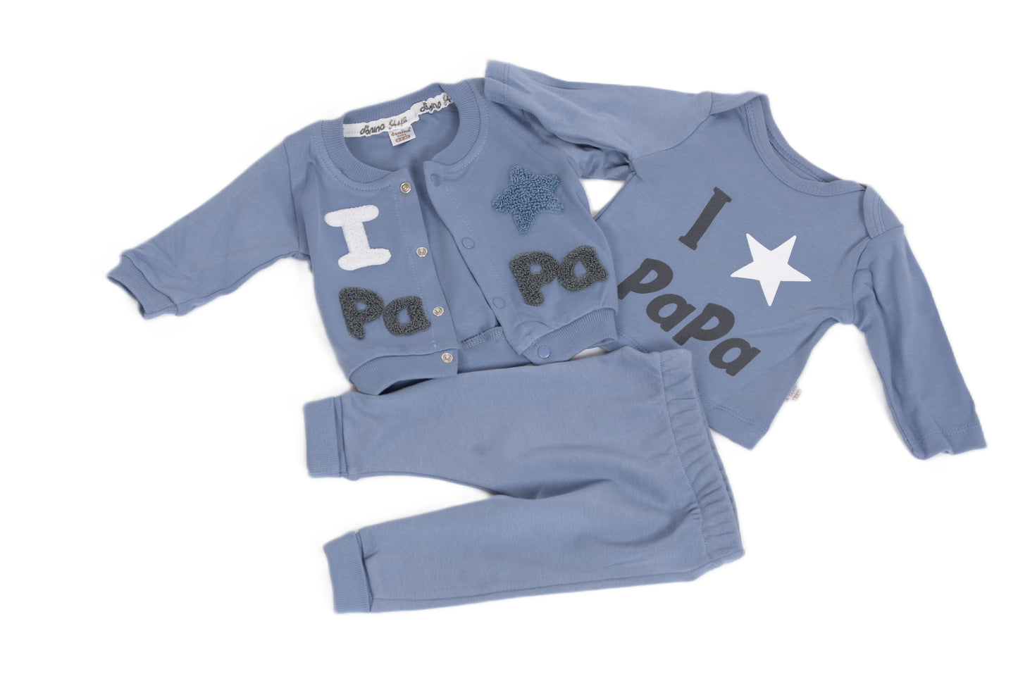 Бебешки комплект „I ❤️ Papa“ – 3 части
