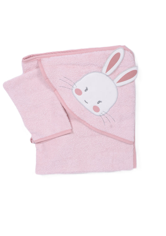Бебешка хавлиена пелена с качулка „Зайче“