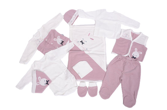 Комплект за изписване с bunny мотив в розово и бяло