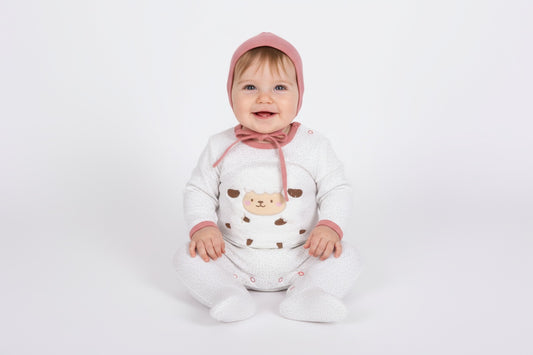 Бебешки гащеризон „Sweet Sheep“ с шапчица – 2 части