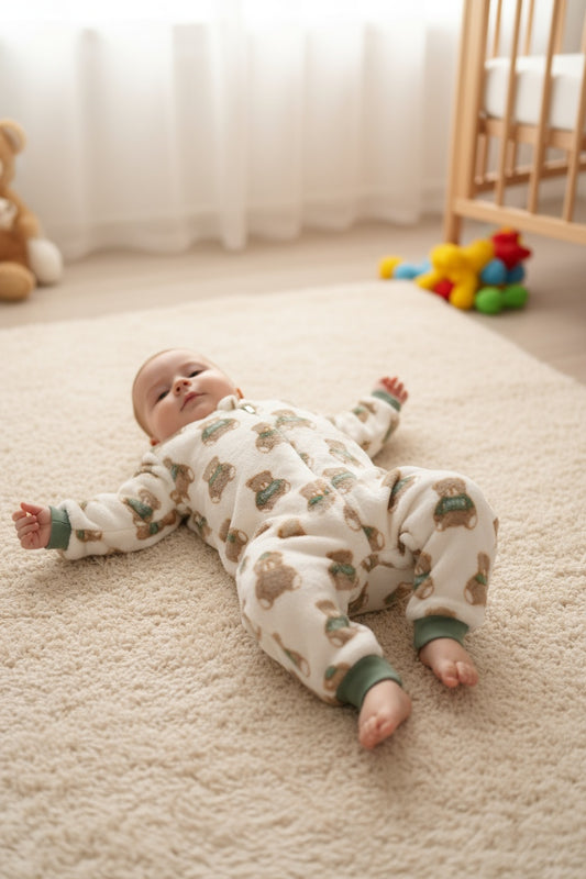 Бебешки гащеризон с качулка – „Teddy Lover“