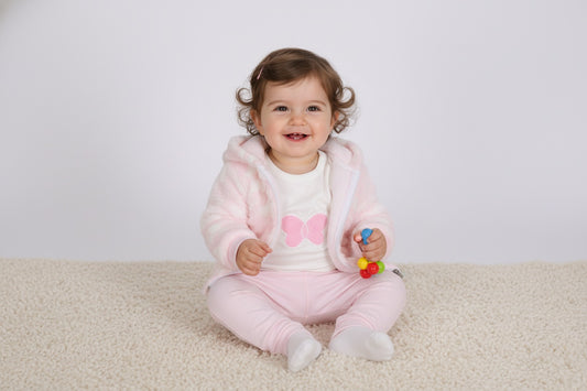 Бебешки комплект „Pink Butterfly“ – 3 части