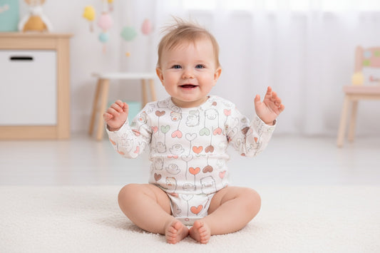Комплект бебешки бодита с дълъг ръкав „Love Balloons“ – 2 броя
