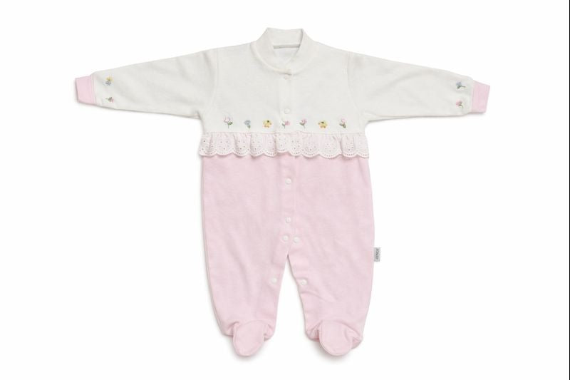 Бебешко гащеризонче “Rose Whisper” – розово с бродерия