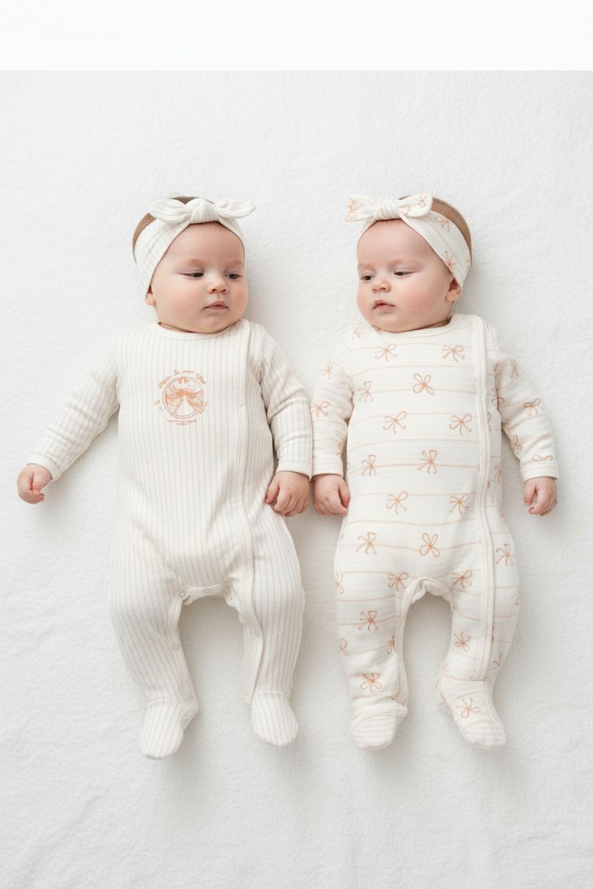 Бебешки комплект гащеризони „Sweet Bows“ – 2 броя