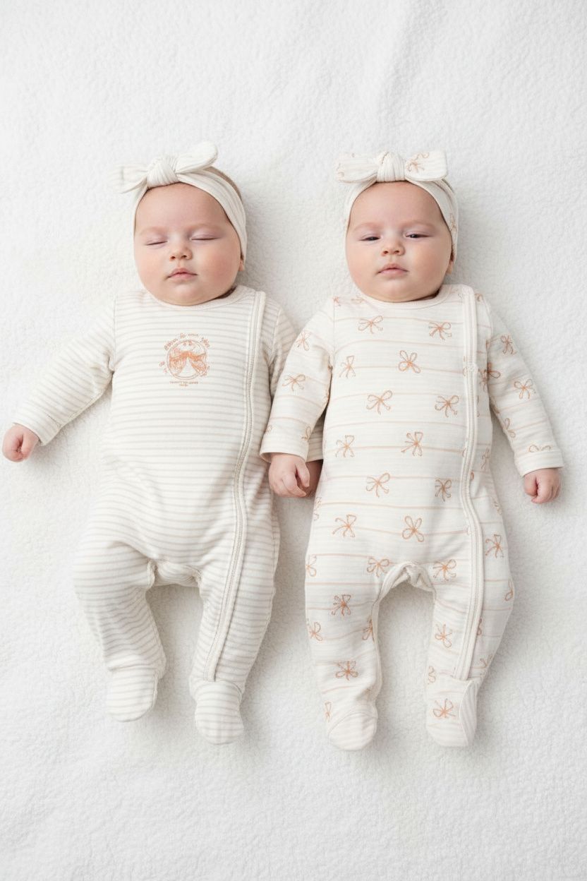 Бебешки комплект гащеризони „Sweet Bows“ – 2 броя