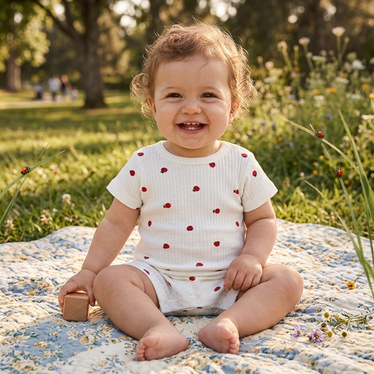 Бебешко боди с къс ръкав „Ladybug“