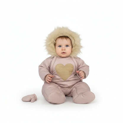Бебешки космонавт „Розово Сърце“ с качулка