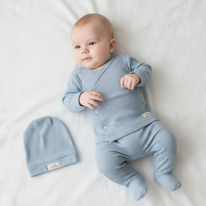 Бебешки комплект “Soft Blue” – 3 части, светлосиньо