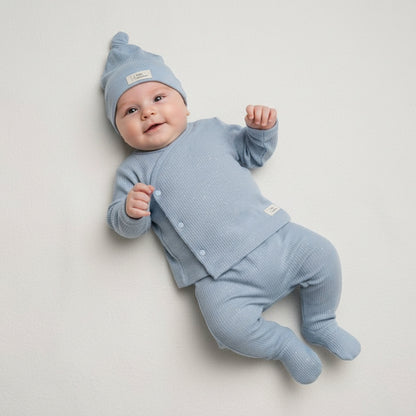 Бебешки комплект “Soft Blue” – 3 части, светлосиньо