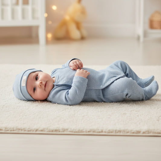 Бебешки комплект “Soft Blue” – 3 части, светлосиньо