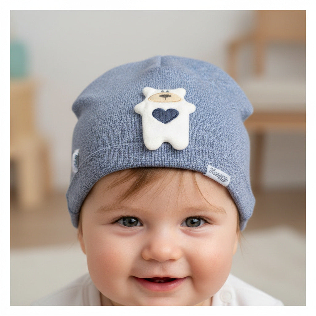 Бебешка шапка “Little Bear” – цвят синьо