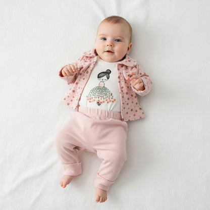 Бебешки комплект “Little Ballerina” – 3 части, розово и бяло