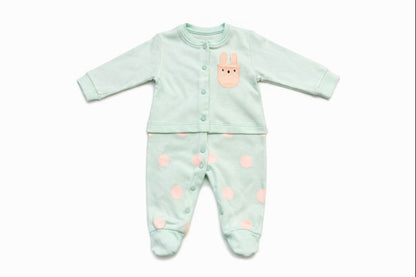 Бебешки гащеризон “Mint Bunny” – ментолово зелено
