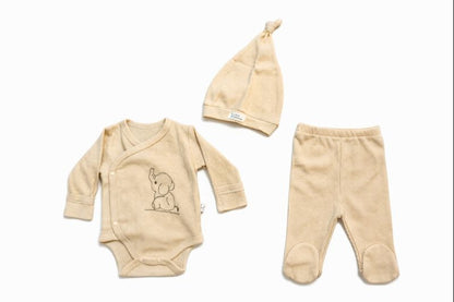 Бебешки комплект “Little Elephant Cream” – 3 части, кремаво