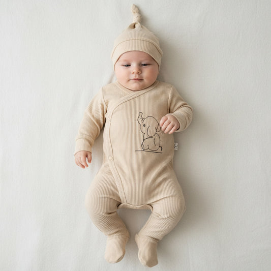 Бебешки комплект “Little Elephant Cream” – 3 части, кремаво