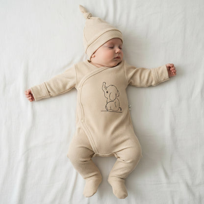 Бебешки комплект “Little Elephant Cream” – 3 части, кремаво