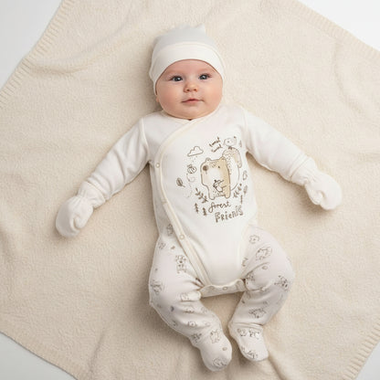 Бебешки комплект “Forest Friends” – 5 части, бяло