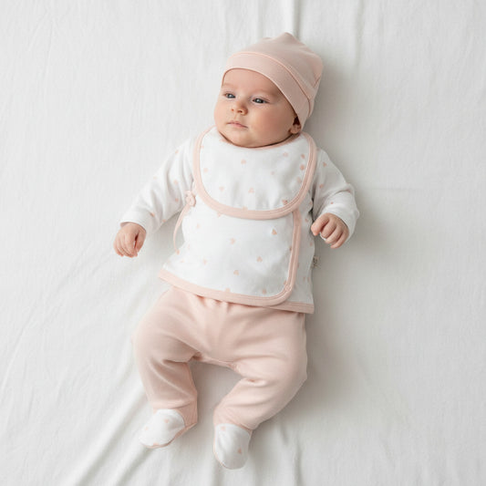 Бебешки комплект “Pink Heart Dream” – 5 части, бяло и розово