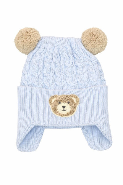 Бебешка плетена шапка “Blue Teddy” – светлосиня