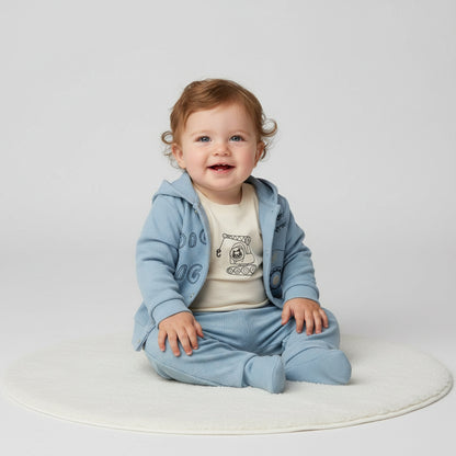 Бебешки комплект “Little Digger” – 3 части, светлосиньо и бяло