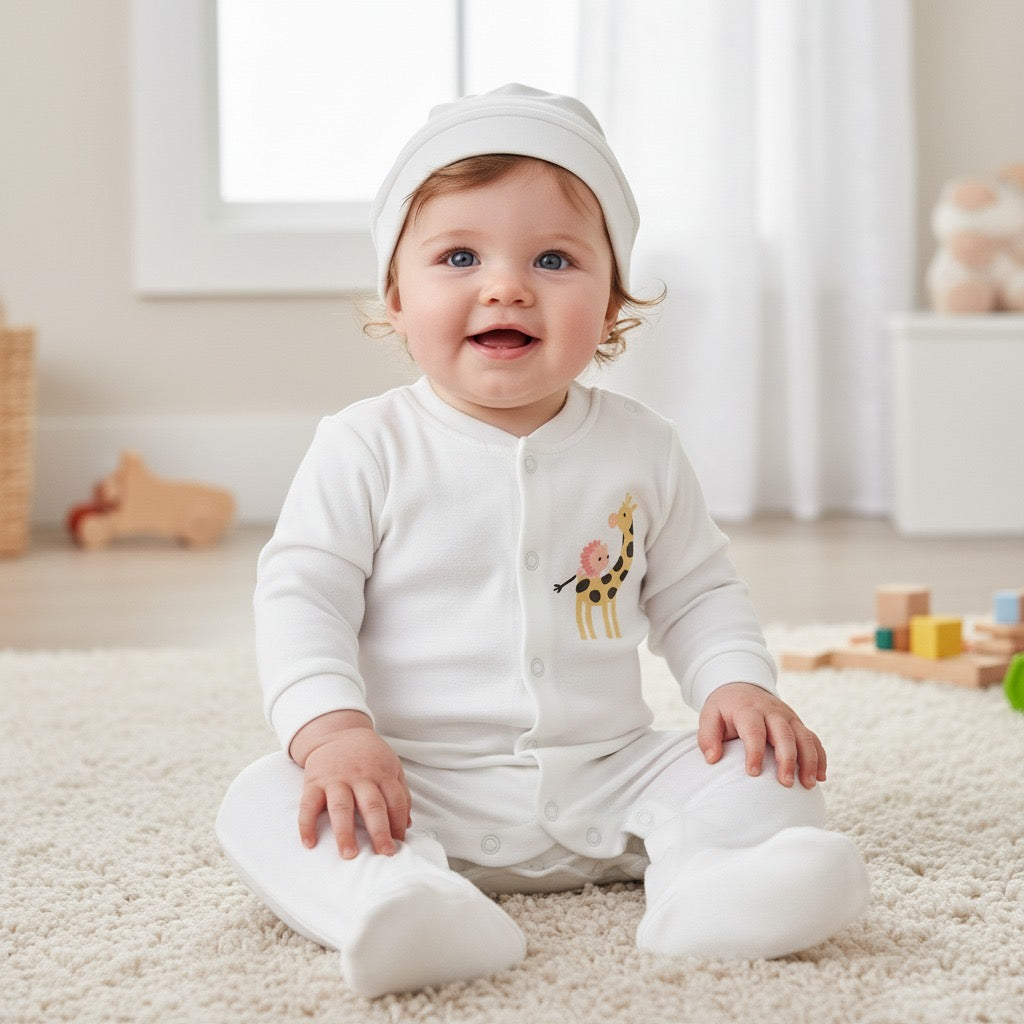 Гащеризон „Жирафче Прегръдка“ с шапчица