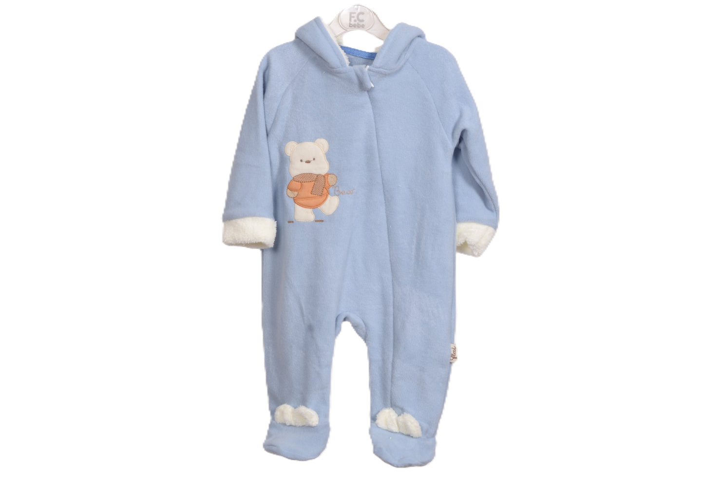 Бебешки гащеризон с качулка „Blue Bear“