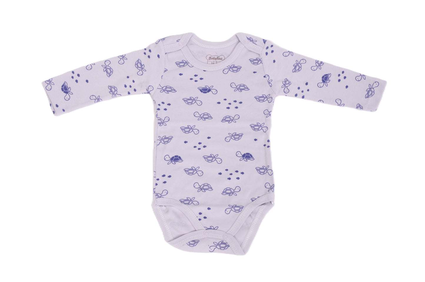 Бебешко боди с дълъг ръкав – „Purple Turtles“