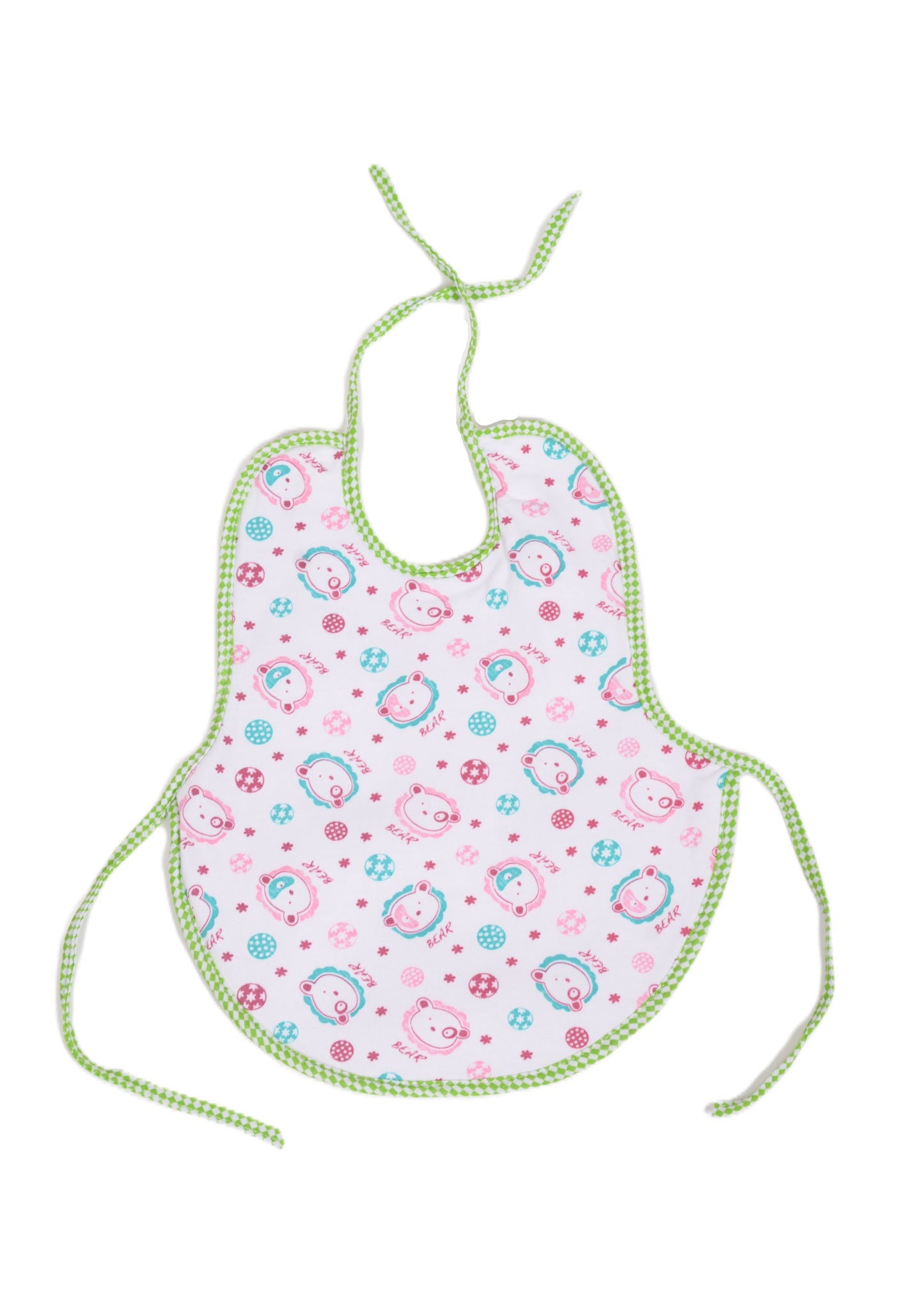 Бебешки лигавник с мечета и зелени кантове