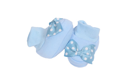 Бебешки буйки с панделка – светлосини