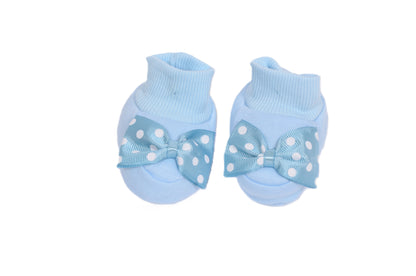 Бебешки буйки с панделка – светлосини
