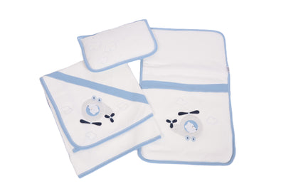 Комплект за повиване с хеликоптер в синьо и бяло