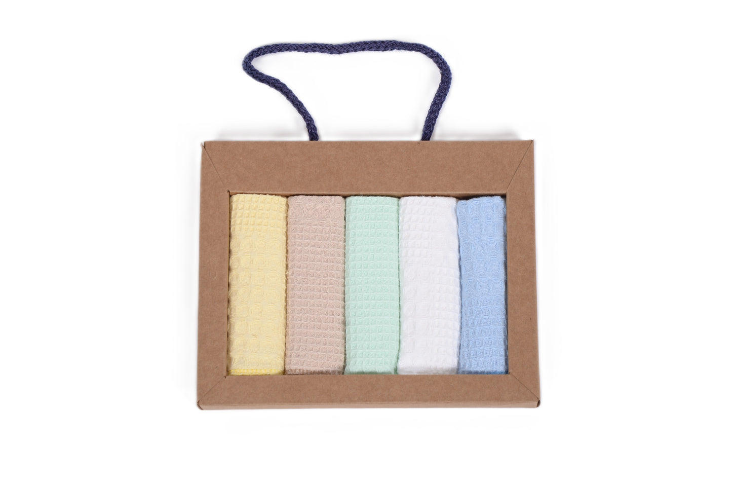 Комплект от меки памучни кърпички в нежни пастелни цветове
