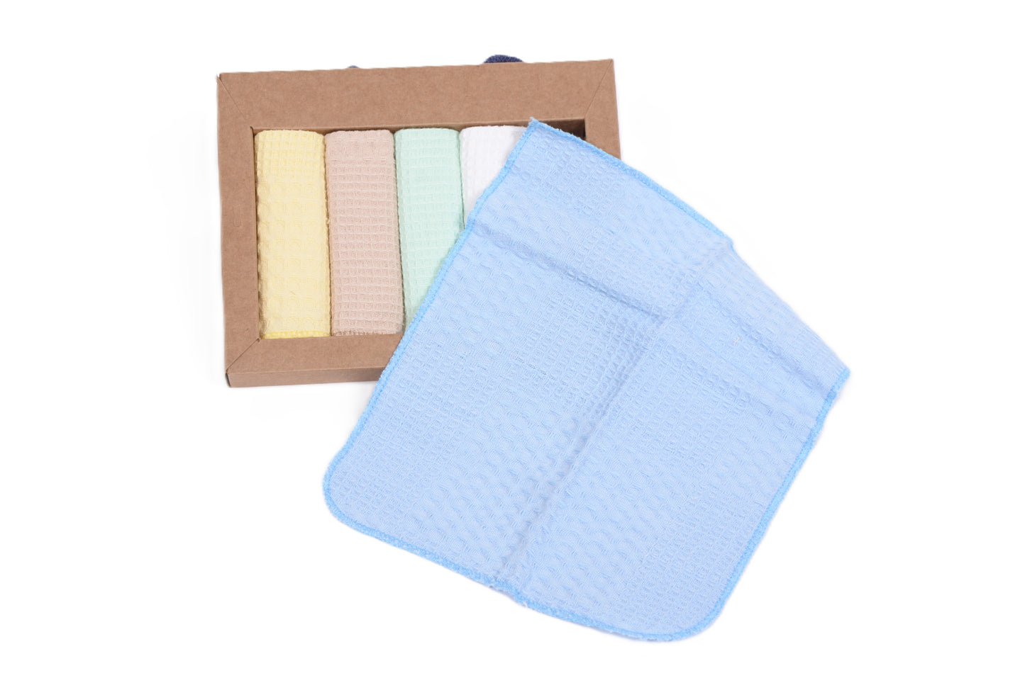 Комплект от меки памучни кърпички в нежни пастелни цветове