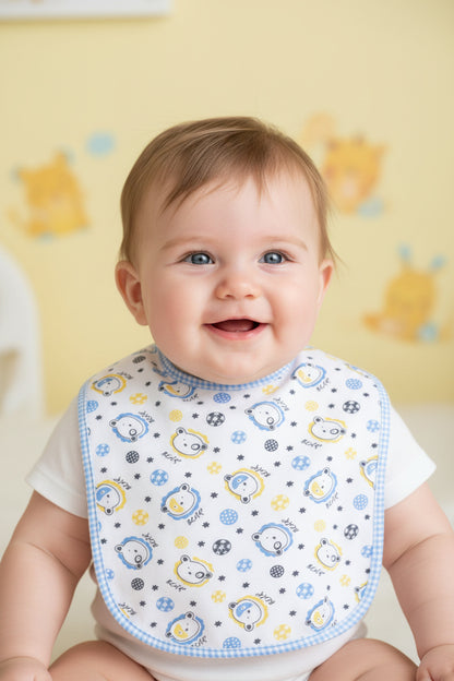 Бебешки лигавник с мечета и сини детайли