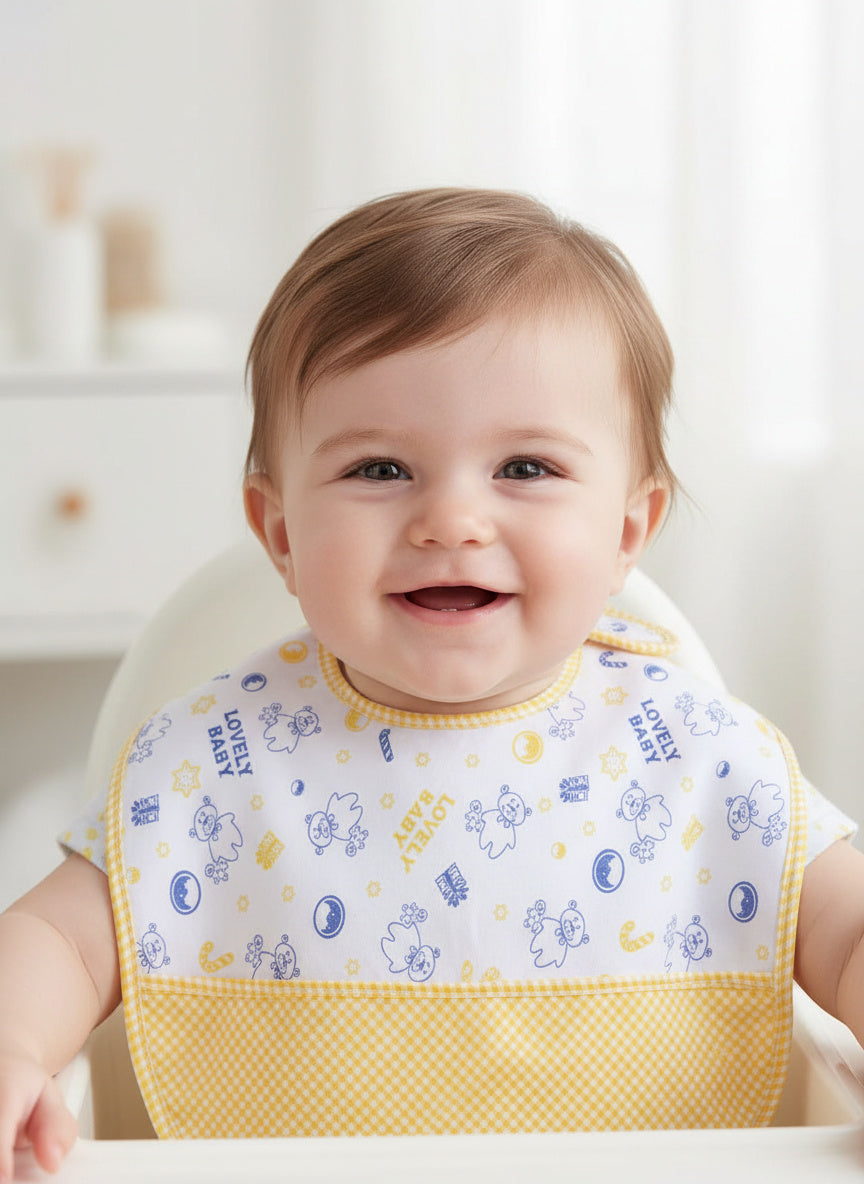 Бебешки лигавник с мечета и жълти детайли