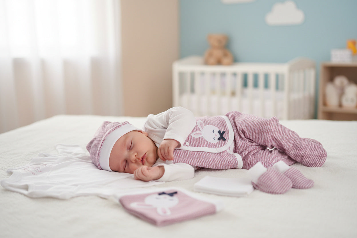 Комплект за изписване с bunny мотив в розово и бяло