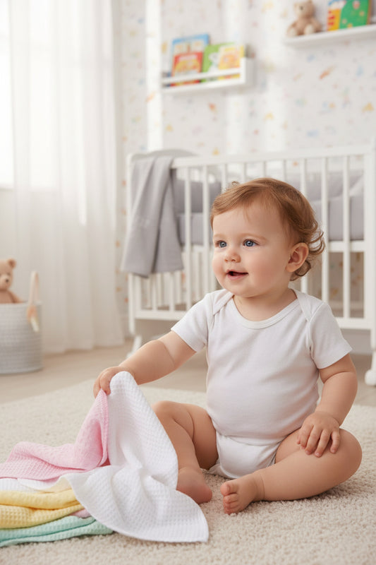 Комплект от меки памучни кърпички в пастелни цветове