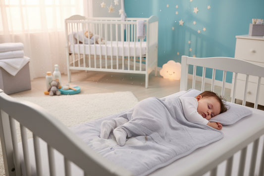 Комплект за повиване с меченце и чадър в сиво