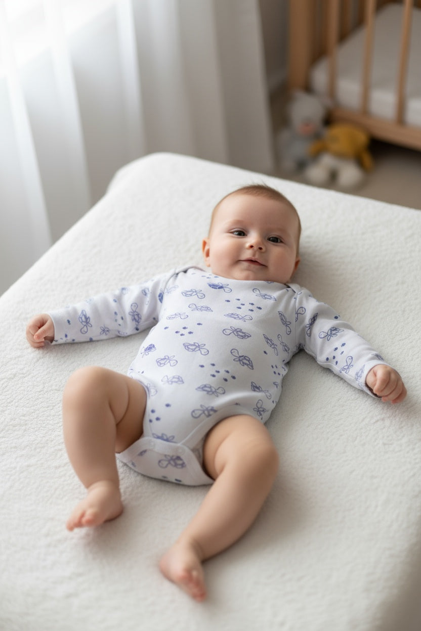 Бебешко боди с дълъг ръкав – „Purple Turtles“