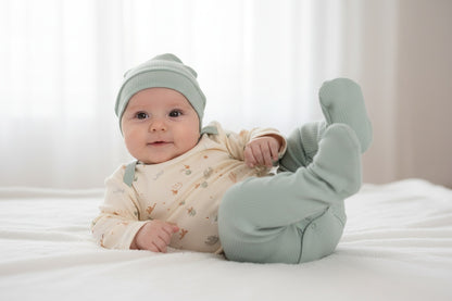 Бебешки комплект от 4 части в нежен десен „Горски животни“