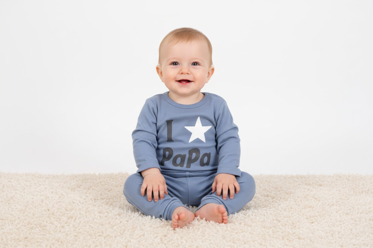Бебешки комплект „I ❤️ Papa“ – 3 части
