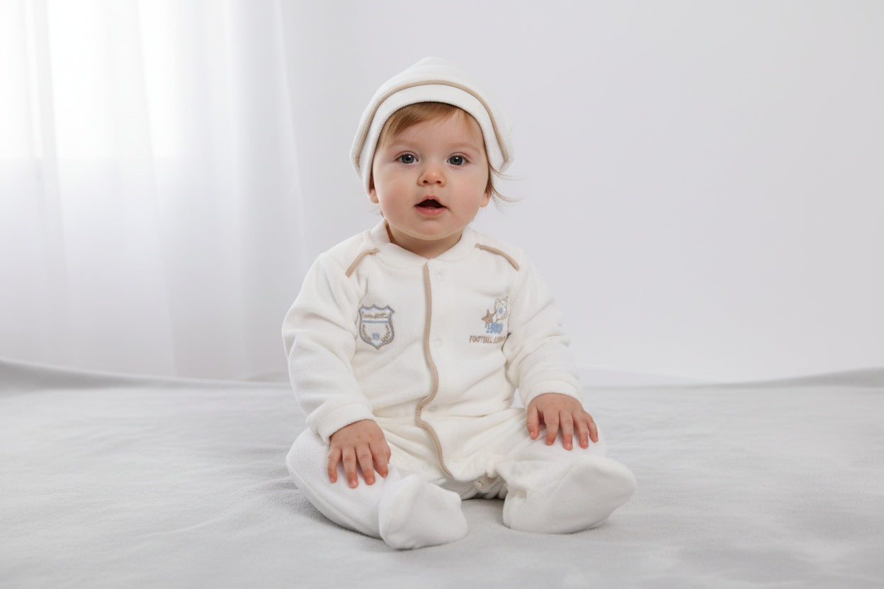 Бебешки гащеризон с шапчица „Football League“