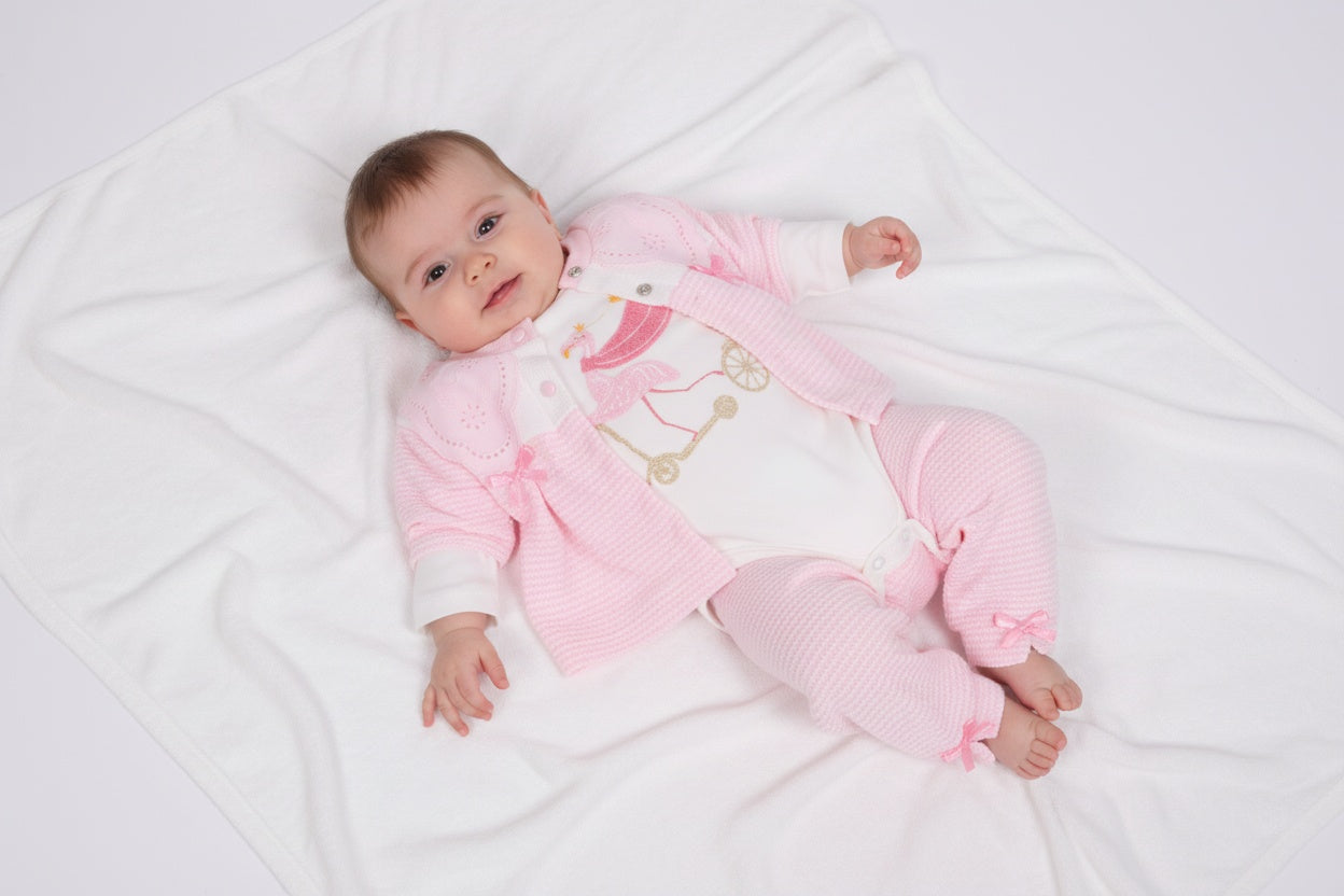 Бебешки комплект „Pink Flamingo“ – 3 части