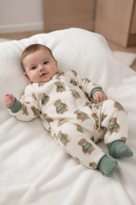 Бебешки гащеризон с качулка – „Teddy Lover“