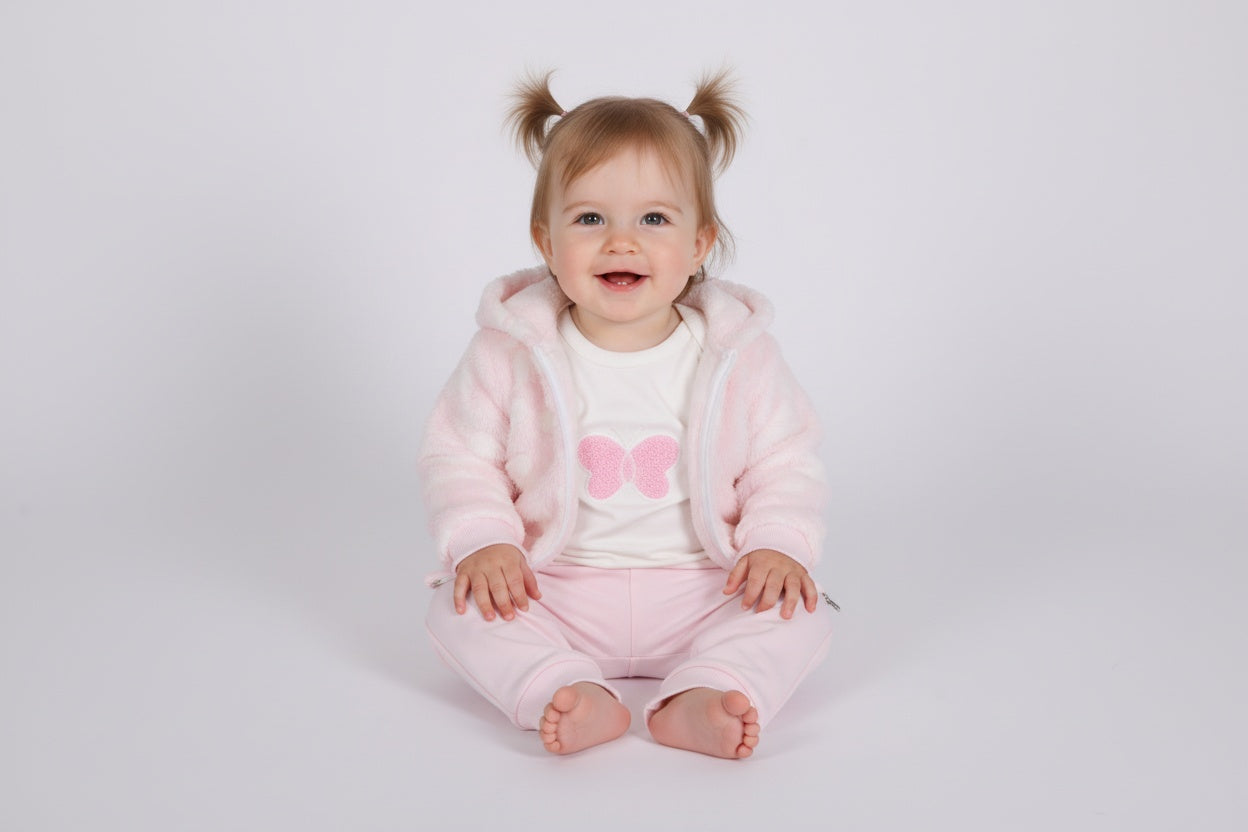 Бебешки комплект „Pink Butterfly“ – 3 части