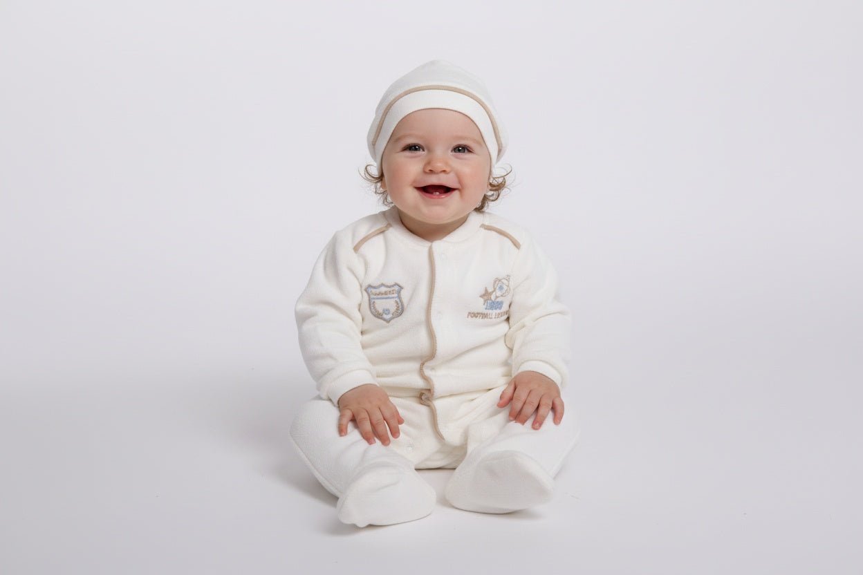 Бебешки гащеризон с шапчица „Football League“