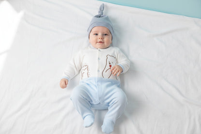 Бебешки гащеризон с шапка – „Blue Bear"