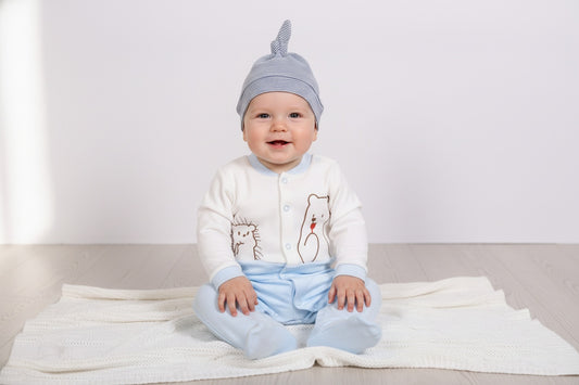Бебешки гащеризон с шапка – „Blue Bear"